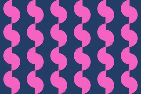 Circle Shapes Pink Geometric Pattern Background Illustrazione stock