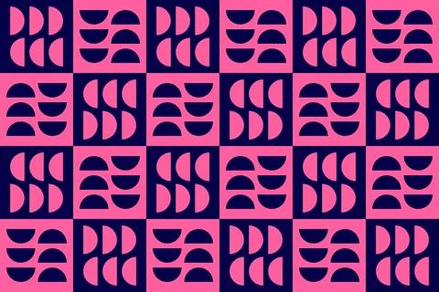 Circle Shapes Pink Geometric Pattern Background イラスト素材