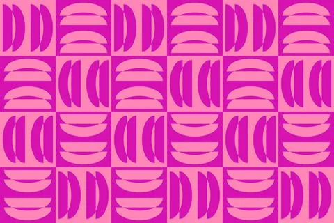 Circle Shapes Pink Geometric Pattern Background Illustrazione stock