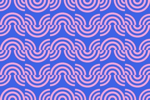 Circle Shapes Pink Geometric Pattern Background 스톡 일러스트