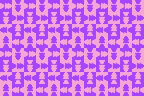 Circle Shapes Purple Geometric Pattern Background 库存插图