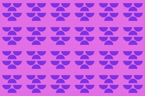Circle Shapes Purple Geometric Pattern Background Stockillustratie