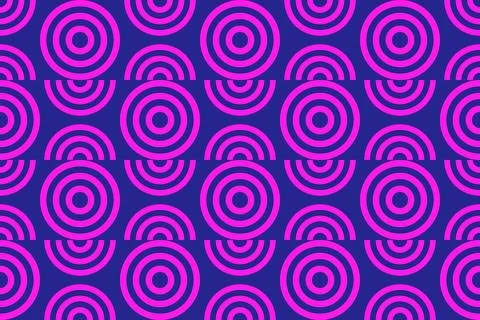 Circle Shapes Purple Geometric Pattern Background Stock Illustration