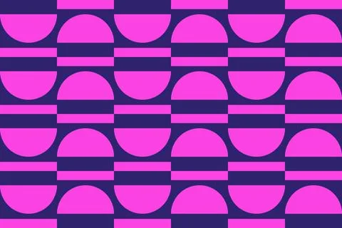 Circle Shapes Purple Geometric Pattern Background 库存插图