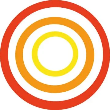 Circle shapes in rainbow colors Stock Illustration