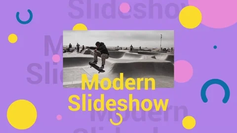 Circle Shapes Slideshow for After Effects 스톡 After Effects