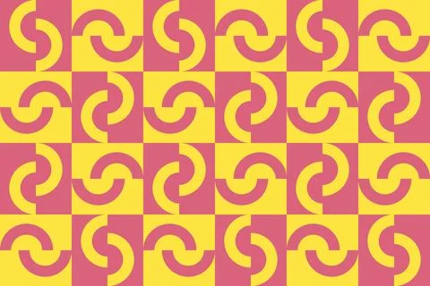 Circle Shapes Yellow Geometric Pattern Background 库存插图
