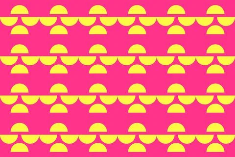 Circle Shapes Yellow Geometric Pattern Background Illustrazione stock