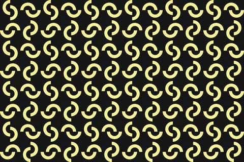 Circle Shapes Yellow Geometric Pattern Background Stockillustratie
