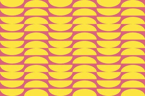 Circle Shapes Yellow Geometric Pattern Background Stock Illustration