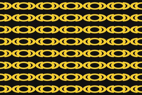 Circle Shapes Yellow Geometric Pattern Background 库存插图