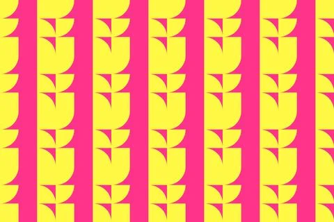 Circle Shapes Yellow Geometric Pattern Background Stock Illustration