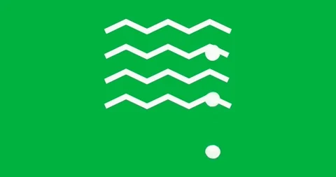 Circle shifting upward triggers drop falling while waves glitching on Stock Footage 317456641
