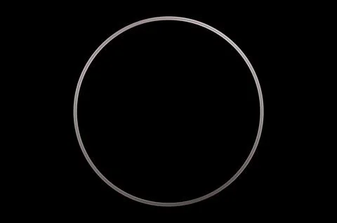Circle. Silver shiny luxury border on black background. イラスト素材