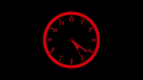 Circle simple shape analog clock isolated animation, A clock face with whit.. Stock Footage 304394538