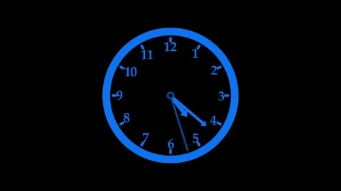 Circle simple shape analog clock isolated animation, A clock face with whit.. Stock Footage 304394541