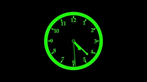 Circle simple shape analog clock isolated animation, A clock face with whit.. Stock Footage 304394547