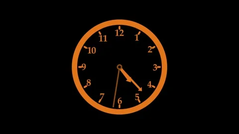Circle simple shape analog clock isolated animation, A clock face with whit.. Stock Footage 304394550