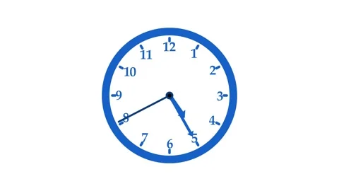 Circle simple shape analog clock isolated animation, A clock face with whit.. Stock Footage 304394556