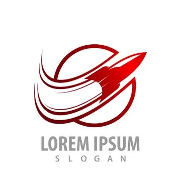 Circle skyrocket concept design. Symbol graphic template element vector 스톡 일러스트
