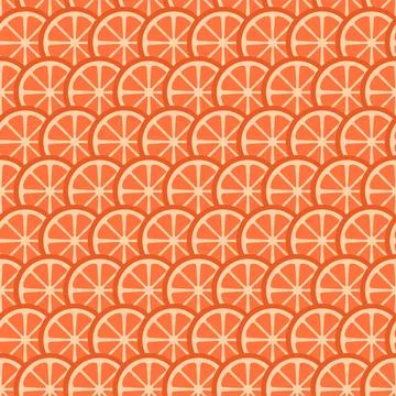 Circle Slice Orange Seamless Pattern 스톡 일러스트