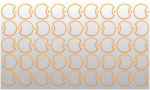 Circle with small triangle make line for a perfect queue Illustrazione stock