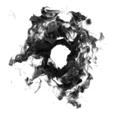 Circle of smoke. Illustrazione stock