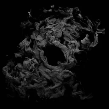 Circle of smoke. Stock Illustration