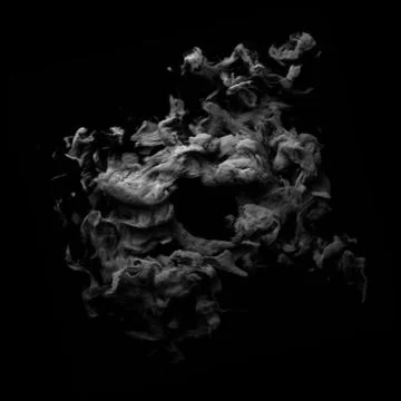 Circle of smoke. Stock Illustration