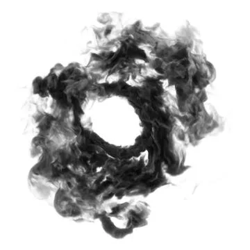Circle of smoke. Stock Photos