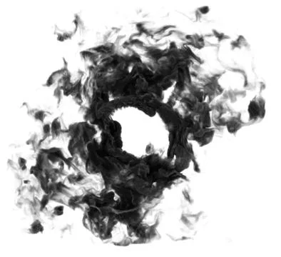 Circle of smoke. Stock Photos