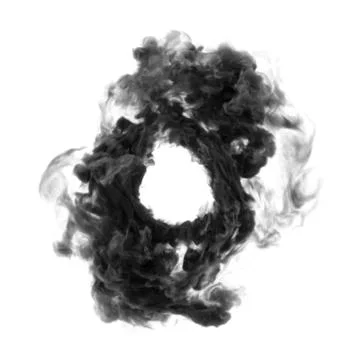 Circle of smoke. Stock Photos