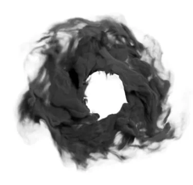 Circle of smoke. Stock Photos