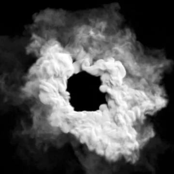 Circle of smoke. Stock Photos