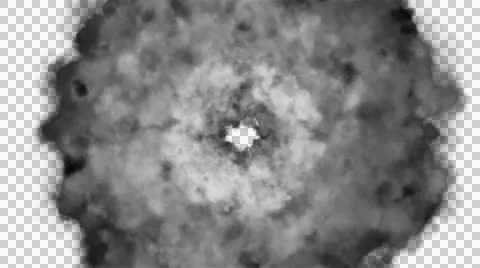 Circle Smoke Transition Alpha 1 Video stock 49736519