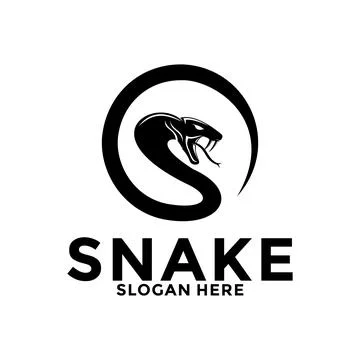 Circle snake logo vector icon design template Stock Illustration