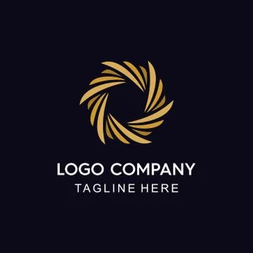 Circle Solar system abstract logo Stock Illustration