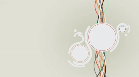 Circle solids flat animation with flowing lines Video stock 60600411