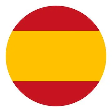 Circle Spain vector flag. Country in Europe union. Иллюстрация