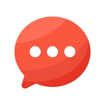 Circle Speech Bubble Icon Symbol Illustration Vector Template Stock Illustration
