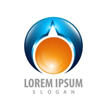 Circle sphere logo concept design. Symbol graphic template element Illustrazione stock
