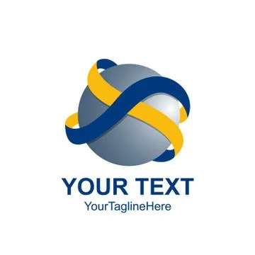 Circle sphere logo design template element Illustrazione stock