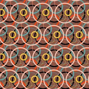 Circle sphere seamless pattern colorful iridescent geometric background for t Stock Illustration