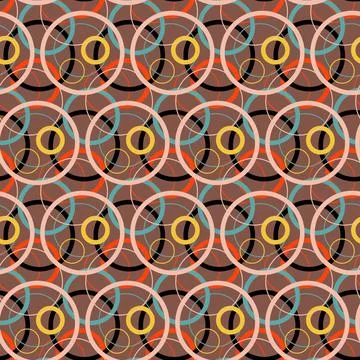 Circle sphere seamless pattern colorful iridescent geometric background for t Stock Illustration