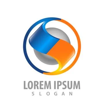 Circle sphere tech letter S concept design. Symbol graphic template element v Stock Illustration