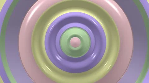 Circle spin 3d candy concept rendering minimal modern style. Stock Illustration