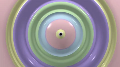 Circle spin 3d candy concept rendering minimal modern style. Stock Illustration