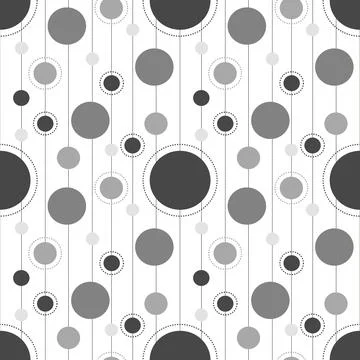 Circle spot gray abstract art, elegant textile design and decoration Stock Illustration
