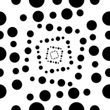 Circle spots scatter geometric black and white texture seamless pattern Stock Illustration