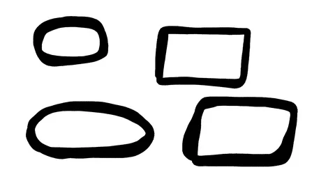 Circle Square Frames Set Scribble Doodle Hand Drawn Animation Stock Footage 102049820